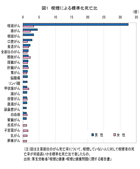 喫煙による標準化死亡比